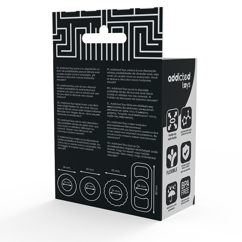 ADDICTED TOYS - ZESTAW PIERŚCIENI NA PENISA 4 SZTUKI