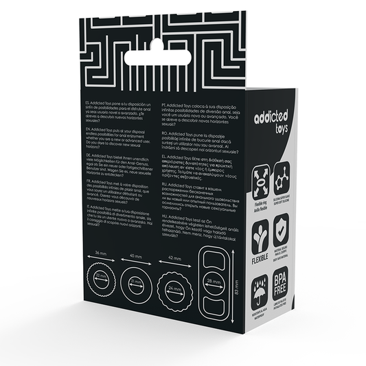 ADDICTED TOYS - ZESTAW PIERŚCIENI NA PENISA 4 SZTUKI