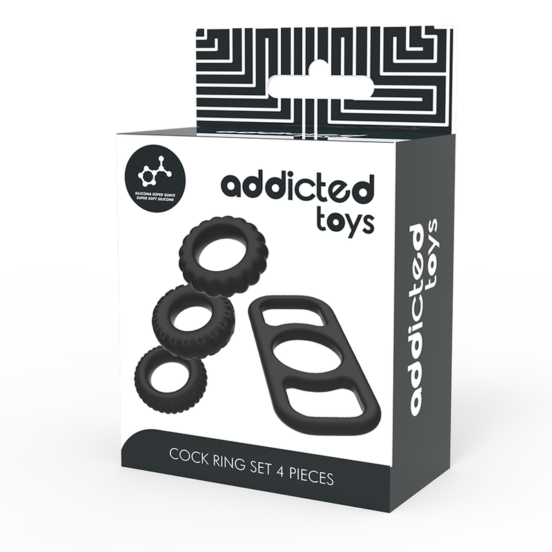 ADDICTED TOYS - ZESTAW PIERŚCIENI NA PENISA 4 SZTUKI