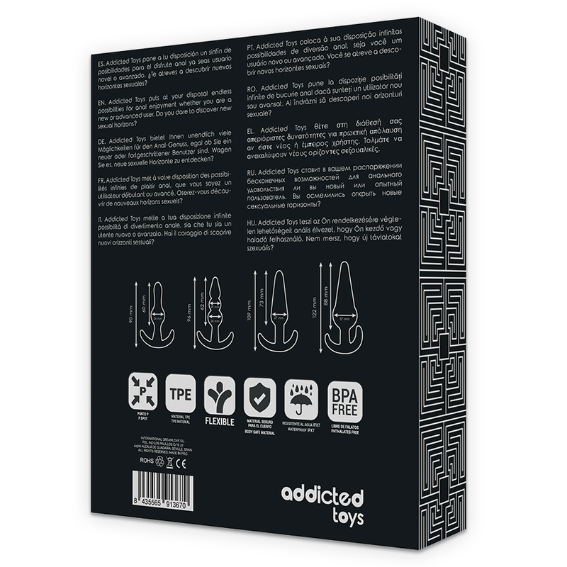 ADDICTED TOYS - ZESTAW 4 KOREK ANALNYCH