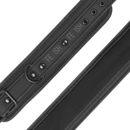 FETYSZ UMIESZNY - WEGAŃSKIE SKÓRZANE KAJDANKI Z PODSZEWKĄ Z NOPRENU