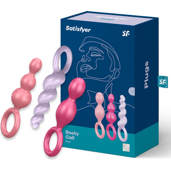 SATISFYER - ZESTAW ZATYCZEK ANALNYCH 3 SZT. TRÓJKOLOROWY