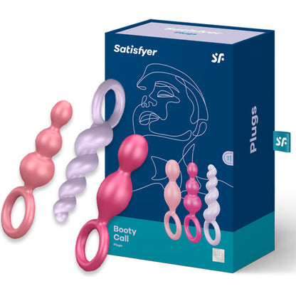 SATISFYER - ZESTAW ZATYCZEK ANALNYCH 3 SZT. TRÓJKOLOROWY
