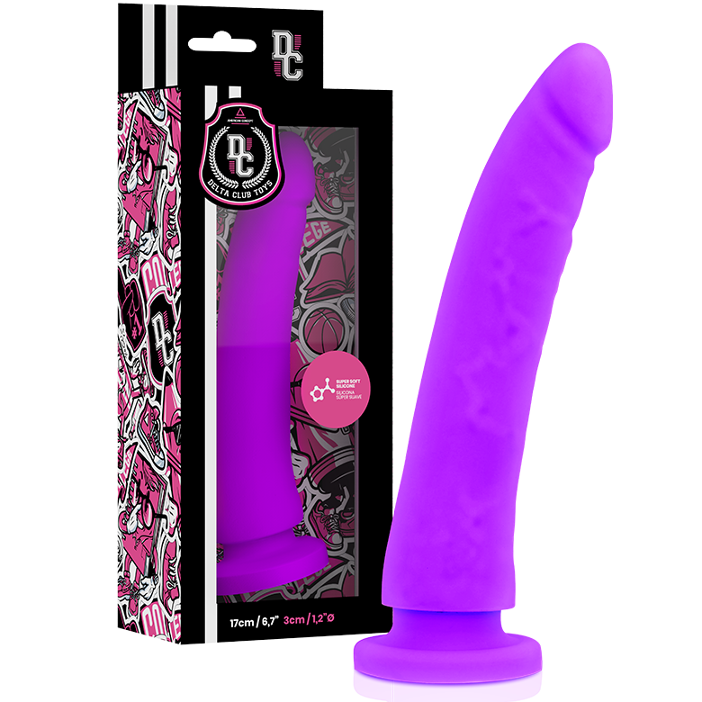 DELTA CLUB - ZABAWKI LILAC DILDO MEDYCZNE SILIKONOWE 17 CM -O- 3 CM