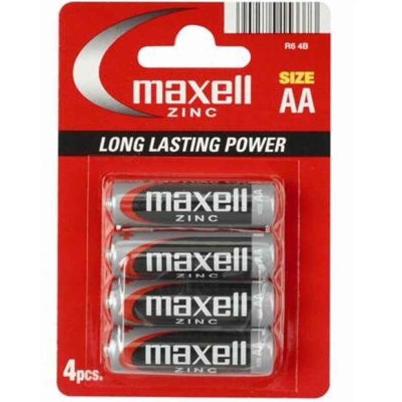 MAXELL - PILA SALINA MANGANESO AA R6 * 4 SZT