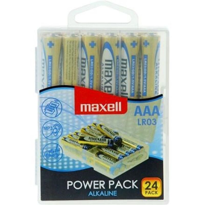 MAXELL - BATERIE ALKALICZNE AAA LR03 OPAKOWANIE * 24 BATERIE