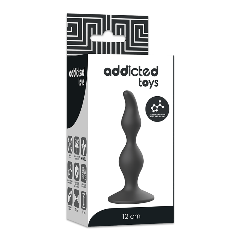 ADDICTED TOYS - KOREK ANALNY SEKSUALNY 12 CM CZARNY