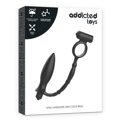 ADDICTED TOYS - KOREK ANALNY Z PIERŚCIENIEM WIBRACYJNYM