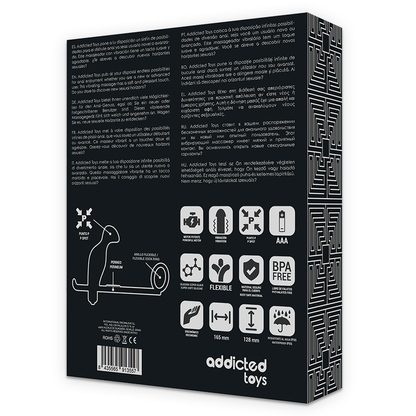 ADDICTED TOYS - KOREK ANALNY Z CZARNYM SILIKONOWYM PIERŚCIENIEM 12 CM