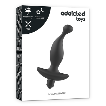 ADDICTED TOYS - MASAŻER ANALNY Z CZARNYMI WIBRACJAMI MODEL 1
