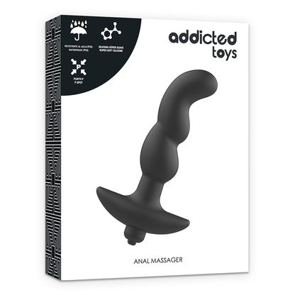 ADDICTED TOYS - MASAŻER ANALNY Z CZARNYMI WIBRACJAMI MODEL 2