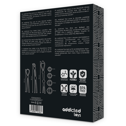 ADDICTED TOYS - ZESTAW 7 SZTUK ELASTYCZNYCH SILIKONOWYCH PIERŚCIENI NA PENISA